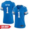 Cameron Sutton No 1 Woman’S Detroit Lions Away Game 2024 Jersey – White