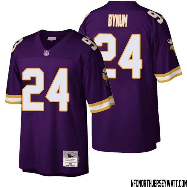 Camryn Bynum No 24 Men Mitchell & Ness Purple Minnesota Vikings Legacy Replica Jersey