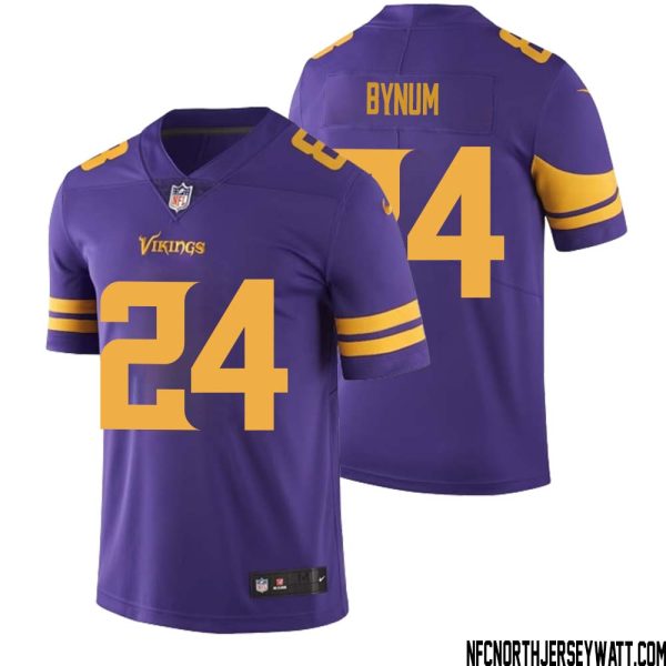 Camryn Bynum No 24 Men Purple Minnesota Vikings Color Rush Vapor Untouchable Limited Jersey- Replica