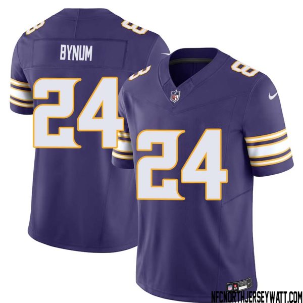 Camryn Bynum No 24 Mens Purple Minnesota Vikings Vapor F.u.s.e. Limited Jersey- Replica