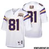 Camryn Bynum No 24 Men Mitchell & Ness White Minnesota Vikings Authentic Throwback Retired Player Jersey- Replica