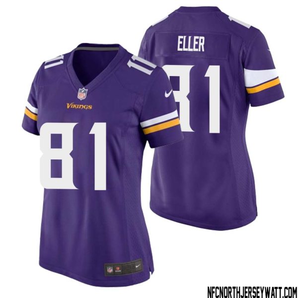 Carl Eller No 81 Minnesota Vikings Game Jersey Court Purple For Womens – Replica
