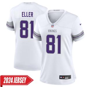 Carl Eller No 81 Woman’s Minnesota Vikings White Alternate Custom Game 2024 Jersey