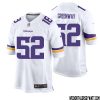 Carl Eller No 81 Men White Minnesota Vikings Game Player Away Jersey – Replica