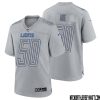 Charles Harris No 53 Men Gray Detroit Lions Atmosphere Fashion Game Jersey – Replica