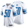 Charlie Ane No 50 Womens Custom Blue Detroit Lions Super Bowl Lviii Player Home Game Jersey