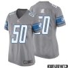 Charles Harris No 53 Women Gray Detroit Lions Player Alternate Game Jersey – Replica