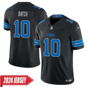 Charlie Batch No 10 Men’s Detroit Lions 2nd Alternate Vapor F.U.S.E. Limited 2024 Jersey – Black