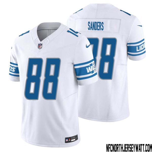 Charlie Sanders No 88 Men White Detroit Lions Vapor F.u.s.e. Limited Jersey – Replica