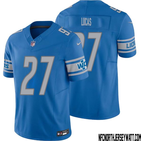 Chase Lucas No 27 Men Blue Detroit Lions Vapor F.u.s.e. Limited Jersey – Replica