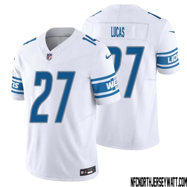 Chase Lucas No 27 Men White Detroit Lions Vapor F.u.s.e. Limited Jersey – Replica