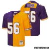 Chad Greenway No 52 Men Mitchell & Ness Purple Gold Minnesota Vikings 1998 Split Legacy Replica Jersey