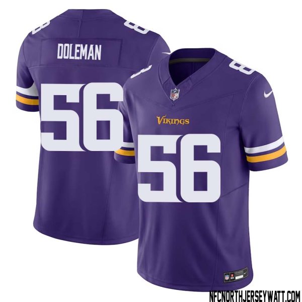 Chris Doleman No 56 Men Purple Minnesota Vikings Vapor F.u.s.e. Limited Jersey- Replica