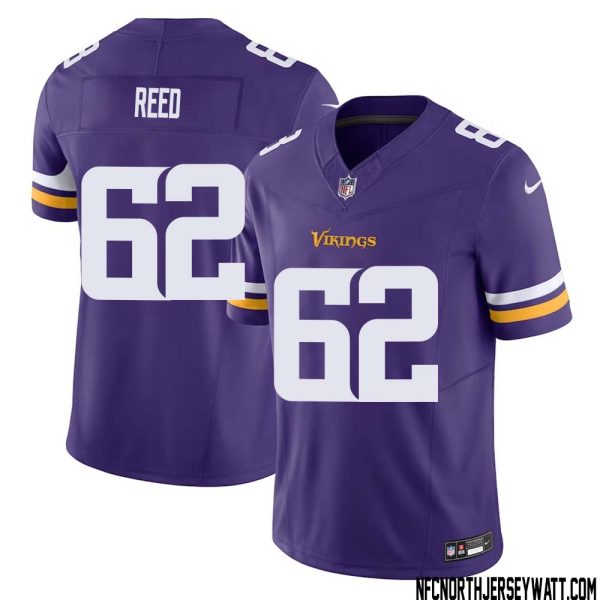 Chris Reed No 62 Men Purple Minnesota Vikings Vapor F.u.s.e. Limited Jersey- Replica