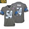 Chris Spielman No 54 Youths Custom White Detroit Lions Super Bowl Lviii Away Game Jersey
