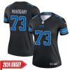 Christian Mahogany No 73 Woman’S Detroit Lions Away Game 2024 Jersey – White