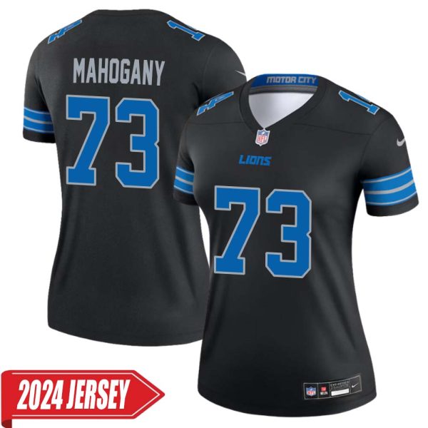 Christian Mahogany No 73 Woman’S Detroit Lions 2Nd Alternate Vapor F.u.s.e. Limited 2024 Jersey – Black