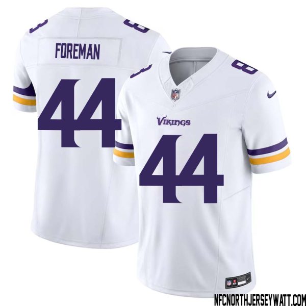 Chuck Foreman No 44 Men White Minnesota Vikings Vapor F.u.s.e. Limited Jersey- Replica