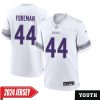 Chuck Foreman No 44 Woman’S Minnesota Vikings White Alternate Custom Game 2024 Jersey