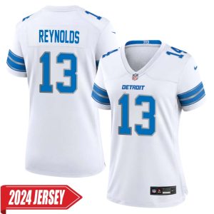 Craig Reynolds No 13 Woman’s Detroit Lions Away Game 2024 Jersey – White