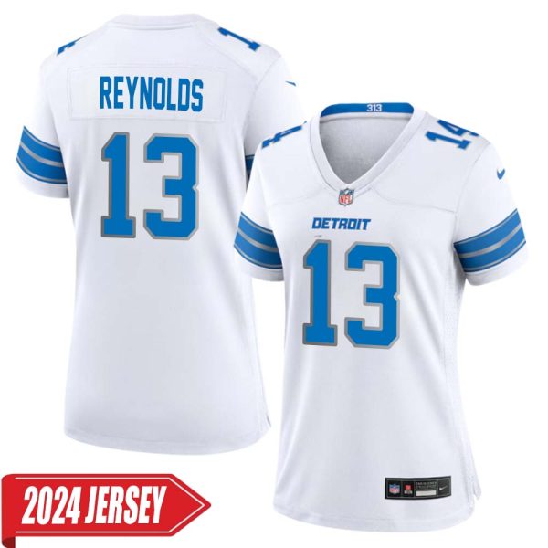Craig Reynolds No 13 Woman’S Detroit Lions Away Game 2024 Jersey – White