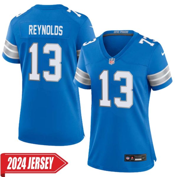 Craig Reynolds No 13 Woman’S Detroit Lions Home Game 2024 Jersey – Blue