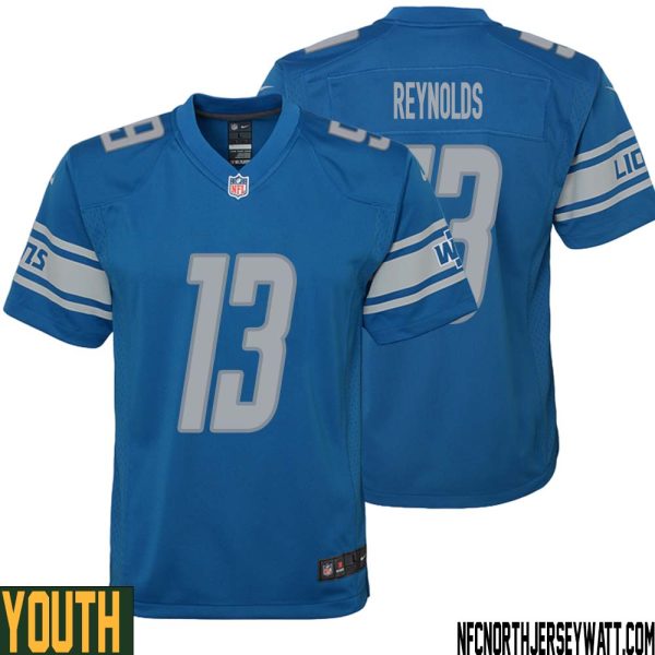 Craig Reynolds No 13 Youth Blue Detroit Lions Player Home Game Jersey – Replica