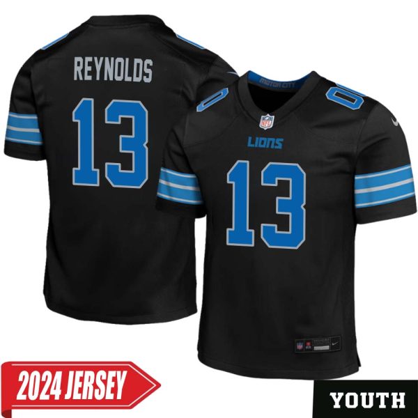 Craig Reynolds No 13 Youth’S Detroit Lions 2Nd Alternate Vapor F.u.s.e. Limited 2024 Jersey – Black