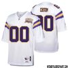 Cris Carter No 80 Men Mitchell & Ness White Minnesota Vikings Authentic Throwback Retired Player Jersey- Replica