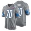 Dan Skipper No 70 Mens Custom Blue Detroit Lions Super Bowl Lviii Player Home Game Jersey
