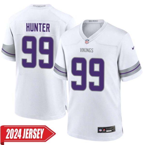 Danielle Hunter No 99 Men’S Minnesota Vikings White Alternate Custom Game 2024 Jersey