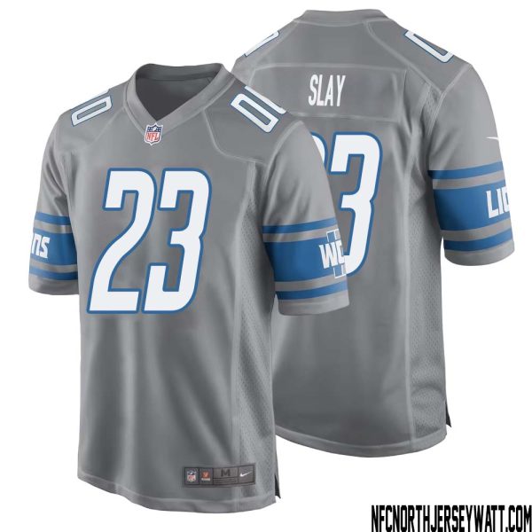 Darius Slay No 23 Men Gray Detroit Lions Player Alternate Game Jersey – Replica
