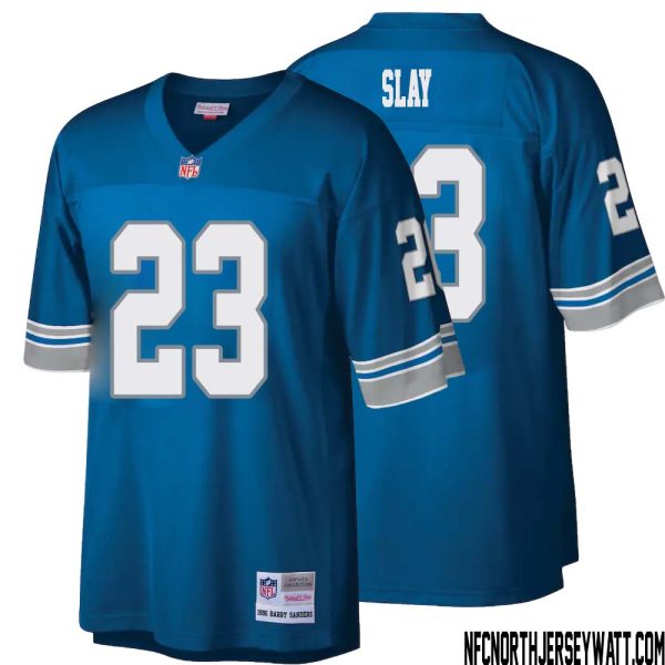 Darius Slay No 23 Men Mitchell & Ness Blue Detroit Lions Legacy Replica Jersey