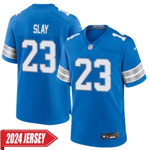Darius Slay No 23 Men’s Detroit Lions Home Game 2024 Jersey – Blue