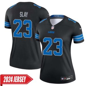 Darius Slay No 23 Woman’s Detroit Lions 2nd Alternate Vapor F.U.S.E. Limited 2024 Jersey – Black