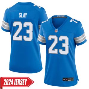 Darius Slay No 23 Woman’s Detroit Lions Home Game 2024 Jersey – Blue