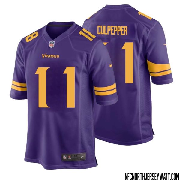 Daunte Culpepper No 11 Men Purple Minnesota Vikings Alternate Game Jersey – Replica