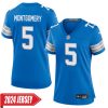 David Montgomery No 5 Woman’S Detroit Lions Away Game 2024 Jersey – White