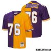 Danielle Hunter No 99 Men Mitchell & Ness Purple Gold Minnesota Vikings 1998 Split Legacy Replica Jersey