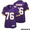 Daylen Baldwin No 85 Women Nfl Pro Line Purple Minnesota Vikings Retired Player Replica Jersey