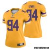 Daylen Baldwin No 85 Women Minnesota Vikings Gold Inverted Legend Jersey – Replica