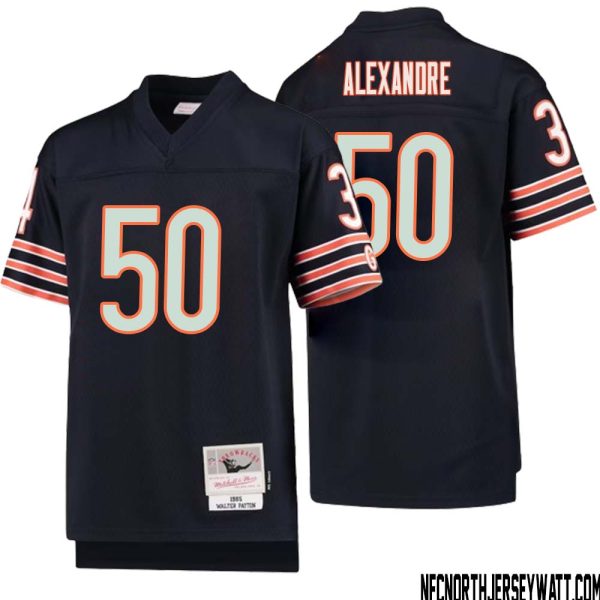 Deslin Alexandre No 50 Youth Mitchell & Ness Navy Chicago Bears 1985 Legacy Retired Player Jersey – Replica