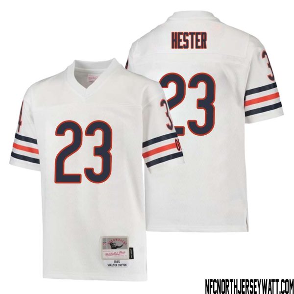Devin Hester No 23 Youth Mitchell & Ness White Chicago Bears 1985 Retired Player Legacy Jersey – Replica