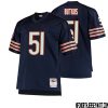 Dj Moore No 2 Men Mitchell & Ness Navy Chicago Bears Big & Tall 1966 Retired Player Replica Jersey