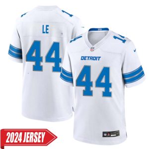 Dick Le No 44 Men’s Detroit Lions Away Game 2024 Jersey – White