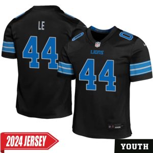Dick Le No 44 Youth’s Detroit Lions 2nd Alternate Vapor F.U.S.E. Limited 2024 Jersey – Black