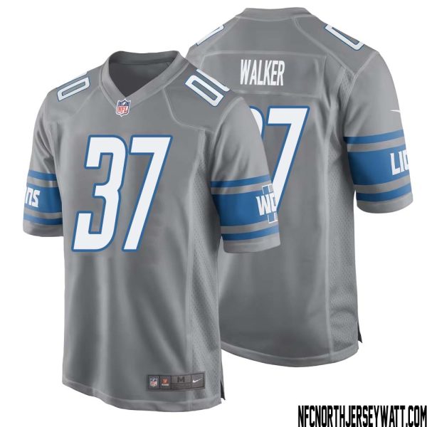 Doak Walker No 37 Men Gray Detroit Lions Player Alternate Game Jersey – Replica