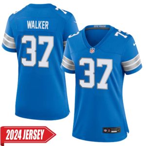 Doak Walker No 37 Woman’s Detroit Lions Home Game 2024 Jersey – Blue