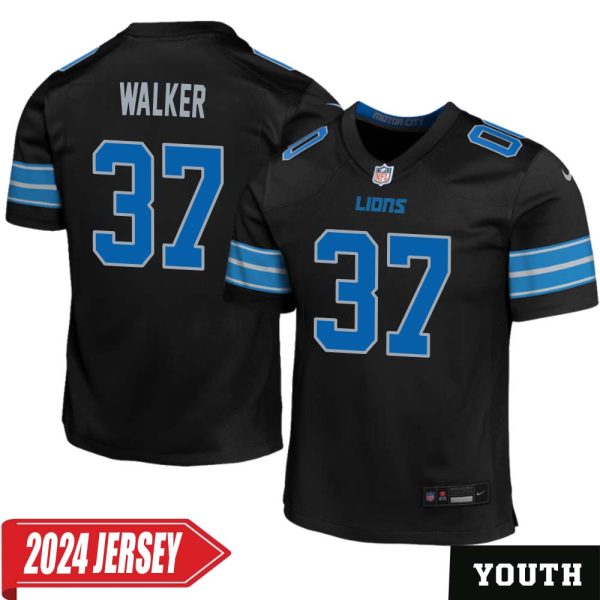 Doak Walker No 37 Youth’S Detroit Lions 2Nd Alternate Vapor F.u.s.e. Limited 2024 Jersey – Black