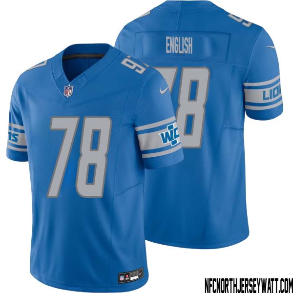 Doug English No 78 Men Blue Detroit Lions Vapor F.u.s.e. Limited Jersey – Replica